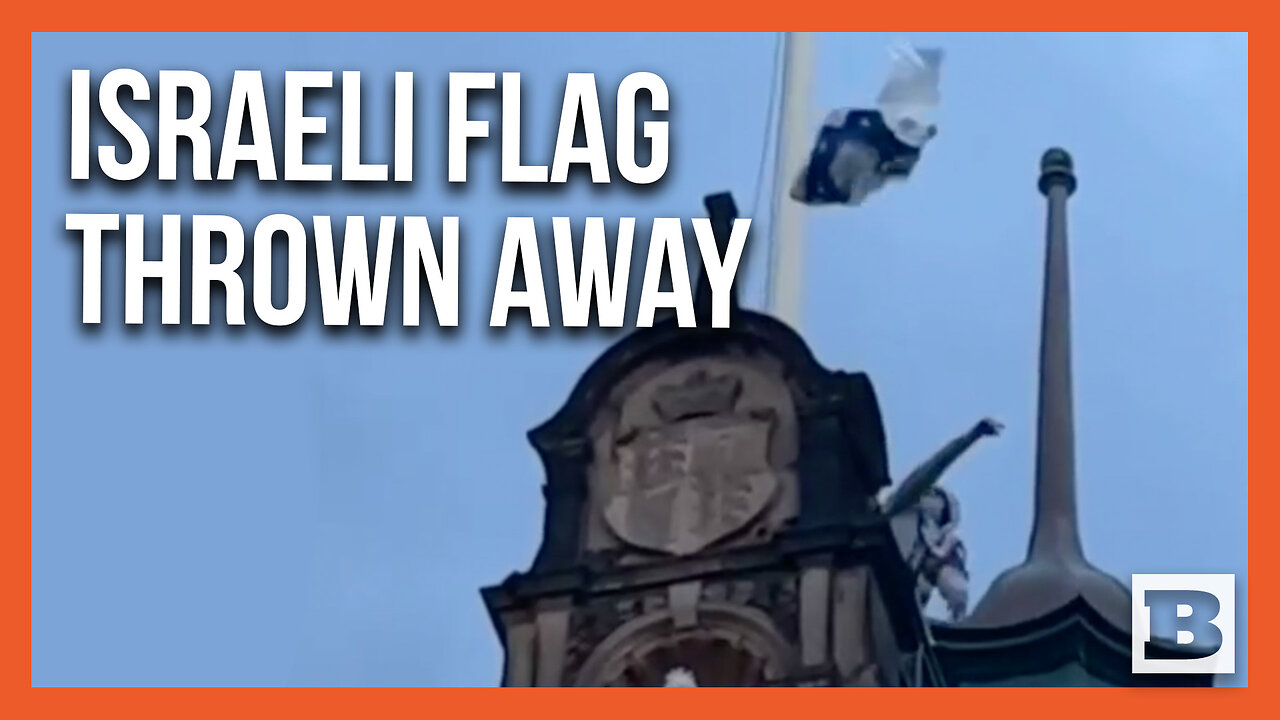 Anti-Israel Protester Removes Israeli Flag from UK Town Hall, Replaces It with Palestinian Flag