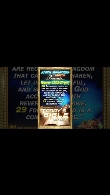 11.26.2022 | STORM MINISTRIES | Daily Bible Verse | HEBREWS 12:28-29 (NIV) | #shorts