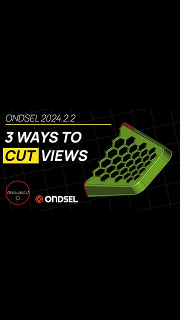 ✂ 3 Ways To Cut Views In Ondsel - Ondsel ES - Ondsel Tutorial - Ondsel FreeCAD | #Shorts