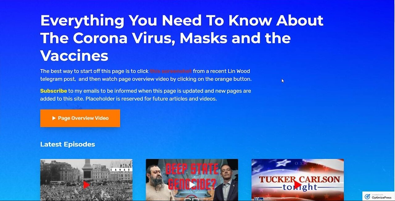 Overview of the Vaccines Webpage