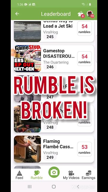 RUMBLE IS BROKEN!