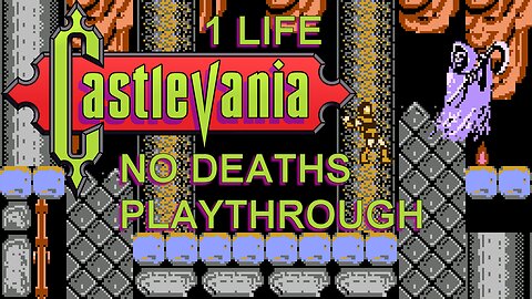 Castlevania (Nintendo Entertainment System) 1 Life NO Deaths Playthrough (4k 60fps)