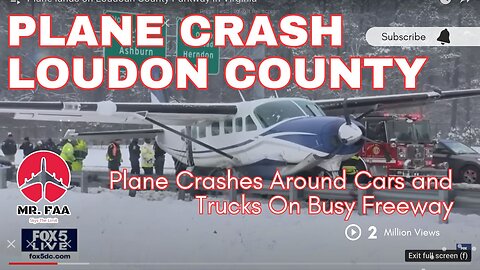 Plane Crash Loudon County Parkway In Virginia Plane Crashes On Highway Almost Landing On Cars