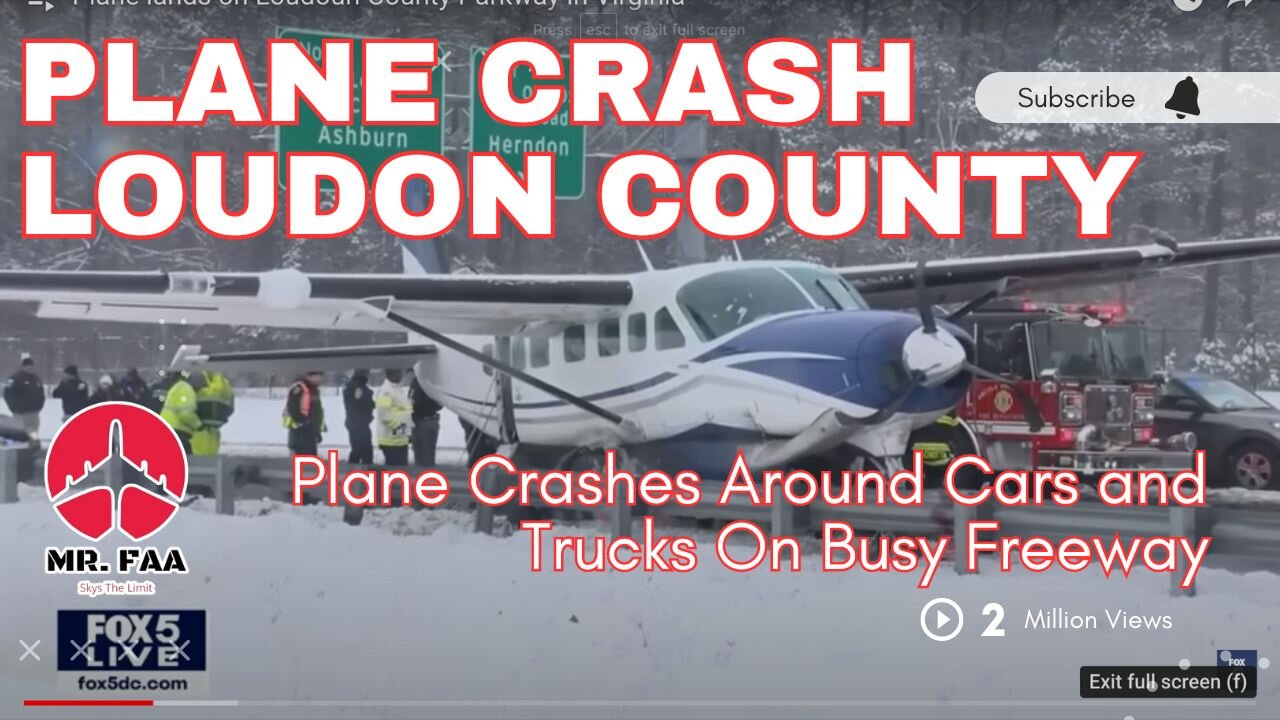 Plane Crash Loudon County Parkway In Virginia Plane Crashes On Highway Almost Landing On Cars