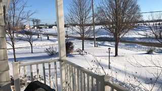 View from our Front Porch Winter snow 2-5-2022