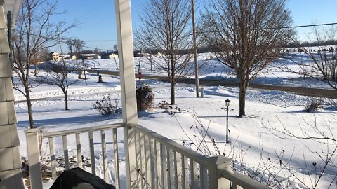 View from our Front Porch Winter snow 2-5-2022