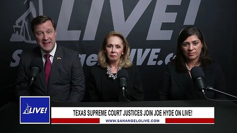 Joe Hyde Visits With Three Texas Supreme Court Justices