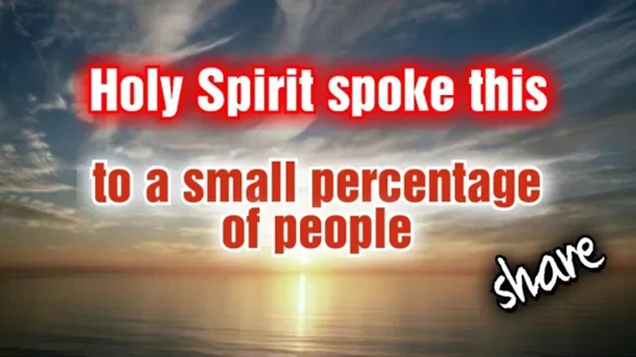 Message from The Holy Spirit to a small percentage- Are you one of them?🔴 #share #jesus #bible