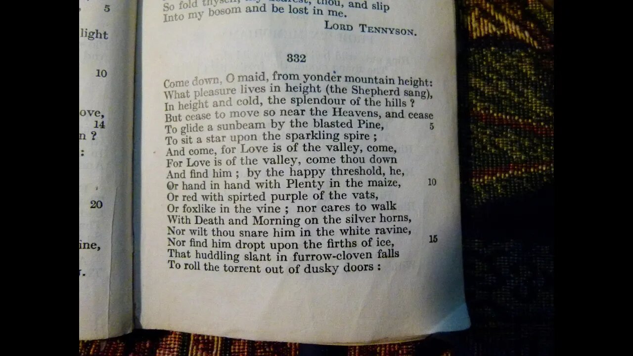 Come down, O maid - Lord Tennyson