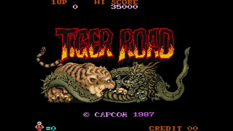 Tiger Road Arcade Game, Capcom 1987, playthrough