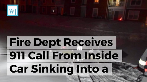 Fire Dept Receives 911 Call From Inside Car Sinking Into a Frozen Pond, Know Exactly What to Do