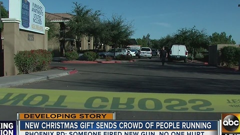 Person fires shots after receiving gun for Christmas