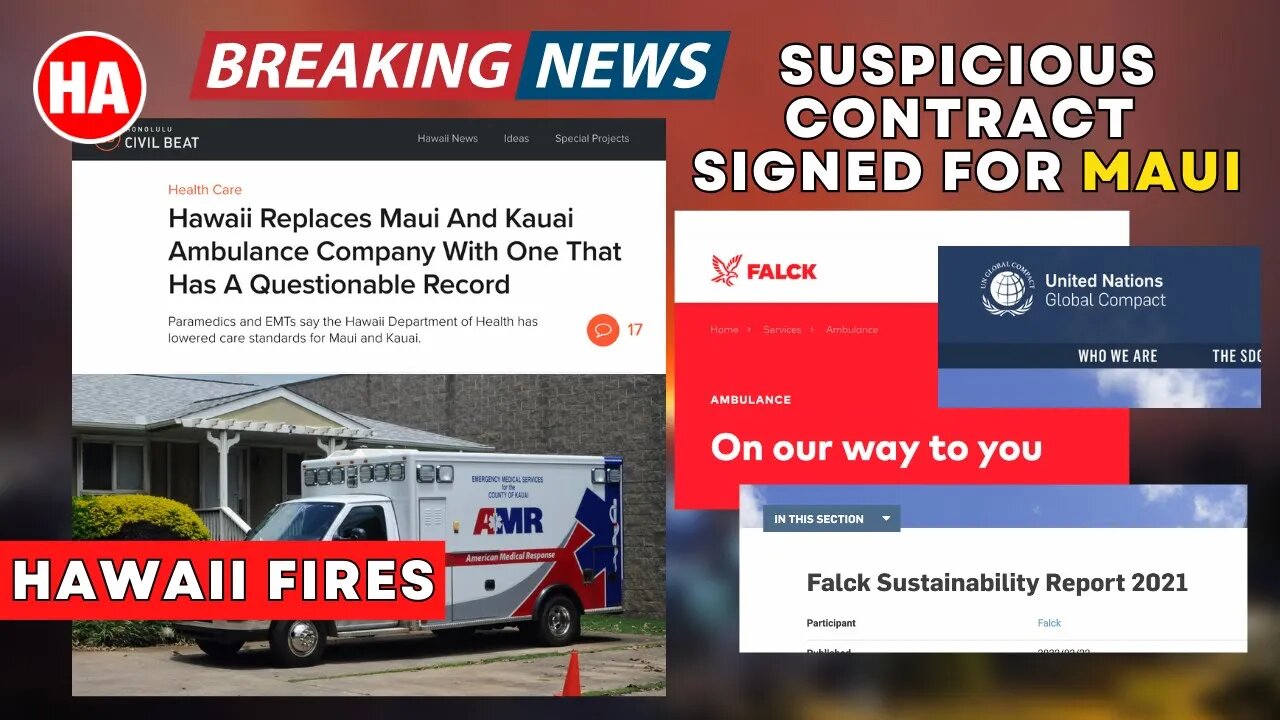 MAUI Replaces AMERICAN AMBULANCE COMPANY with NEW WORLD DIS-ORDER COMPANY!!