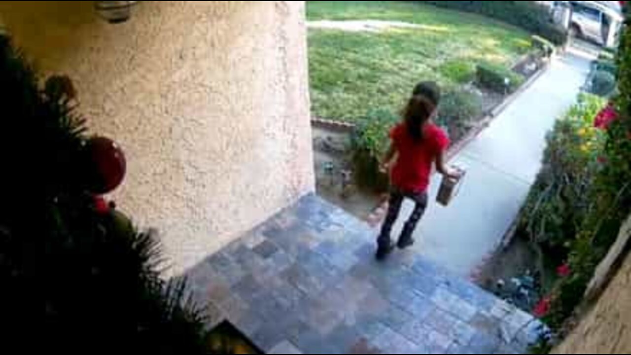 他人の家からプレゼントを盗む女の子