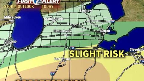 Strong storms possible today