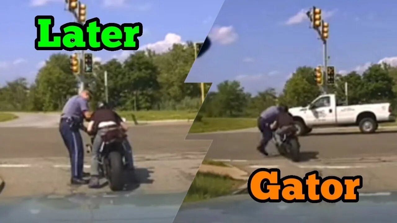 Cops breaks the law to follow biker, then this happened