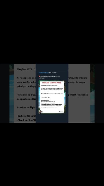 #ONEPIECE1079 (Via Scotch)🚨 SPOILERS CORRIGÉ AVEC + DE DÉTAILS