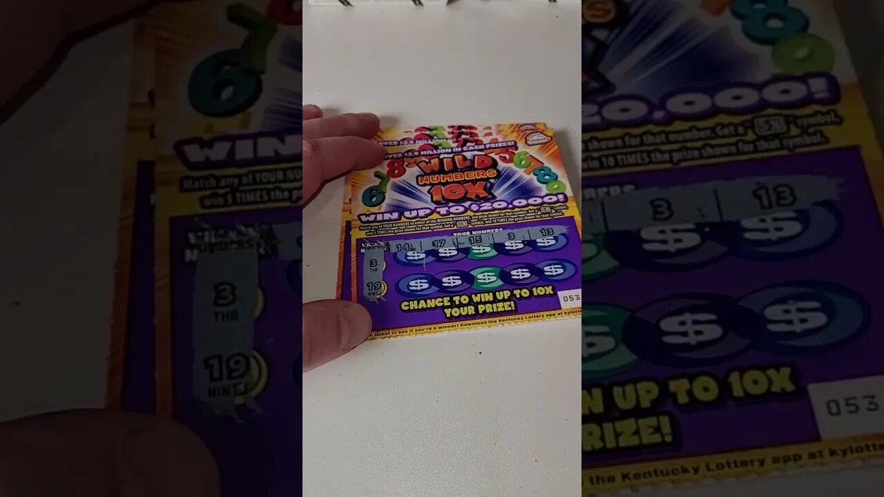 $2 Lottery Ticket Scratch Offs Wild Numbers!