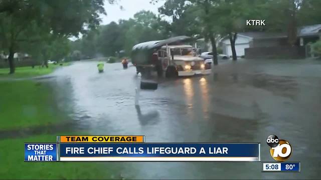 Fire Chief calls lifeguard a liar