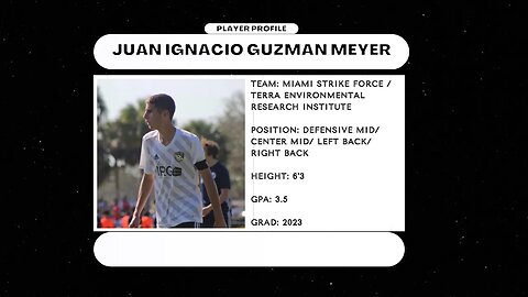 Juan Ignacio Guzman Meyer (Miami Strike Force, 3.5 GPA, Class of 2023)