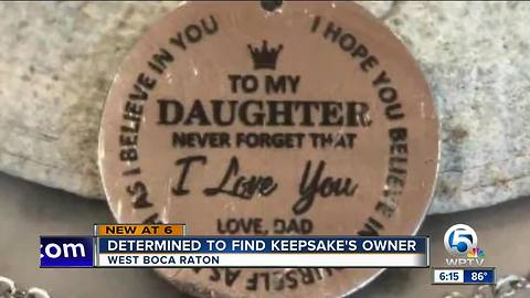 Woman determined to find keepsake's owner