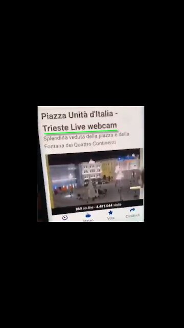 Italy: Protesters packed the square even as online webcam footage appears to show it as empty
