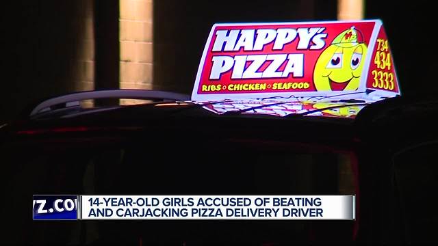 14-year-old girls accused of carjacking pizza delivery driver, police chase