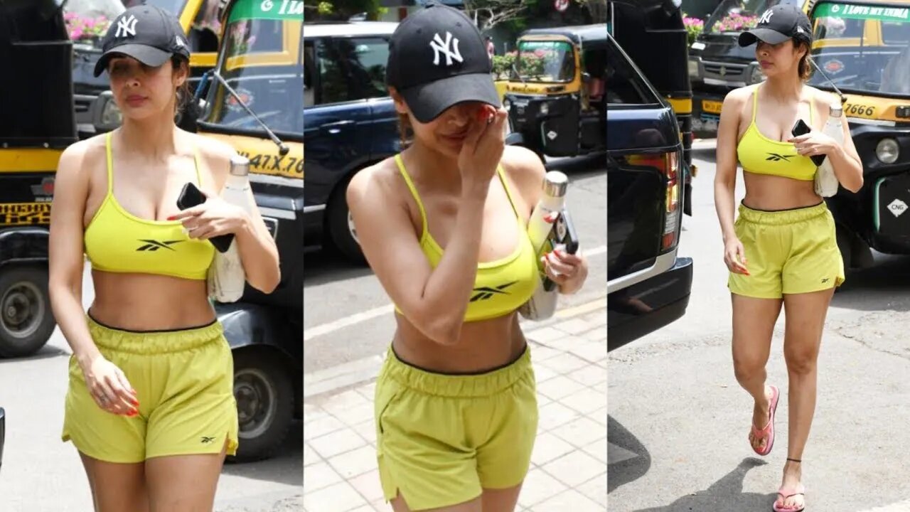 #malaikaarora Looks so Pretty hot 🔥 As she Snapped at Yoga Classes in Bandra 🤩📸