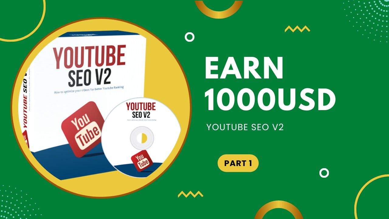 Earn 1000USD monthly youtube SEO V2 youtube course