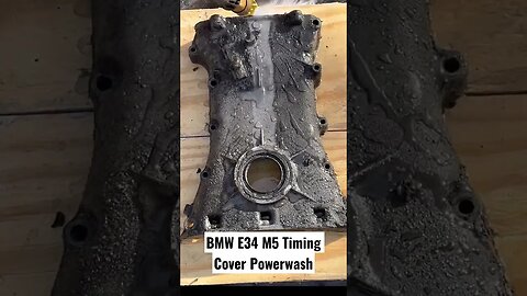 BMW E34 M5 Timing Cover Cleaning #bmw #cars #bmwe34 #bmwm5 #diy #restoration #automotive #engine