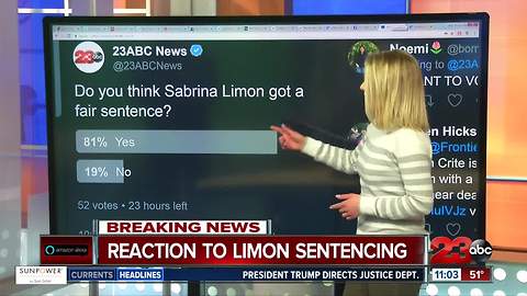 Reaction to Sabrina Limon's sentencing on social media