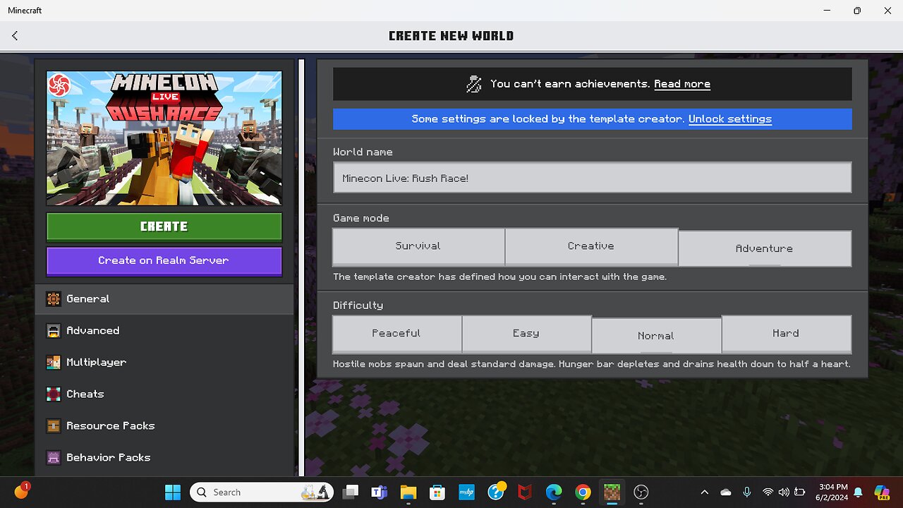 playing mincon rush race in minecraft!