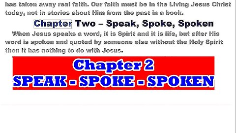 Chapter 2 Speak Spoke Spoken