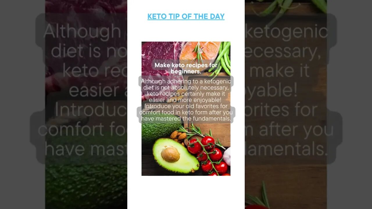 Keto Tip Of The Day - Keto Beginner Recipes are Best