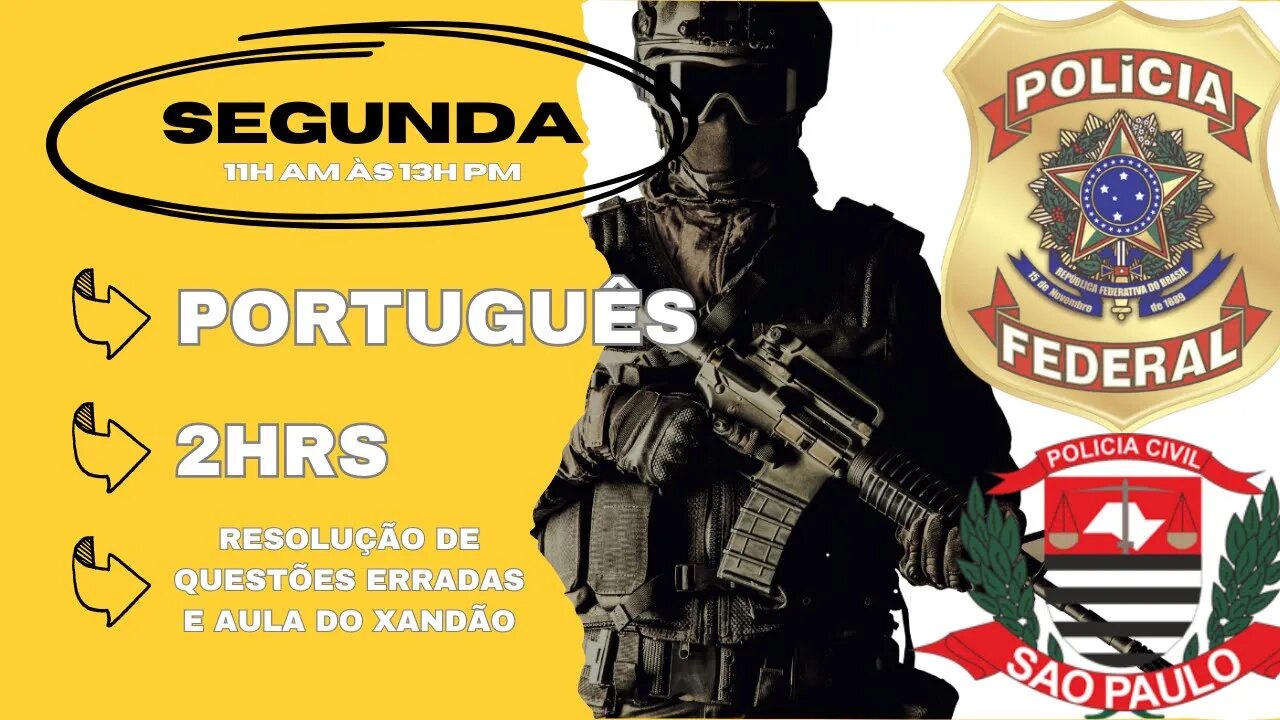 #7 Estude Comigo | Polícia Federal Agente/Escrivão 👉 Motivação p/ o Combate (Serve Polícias Civis)