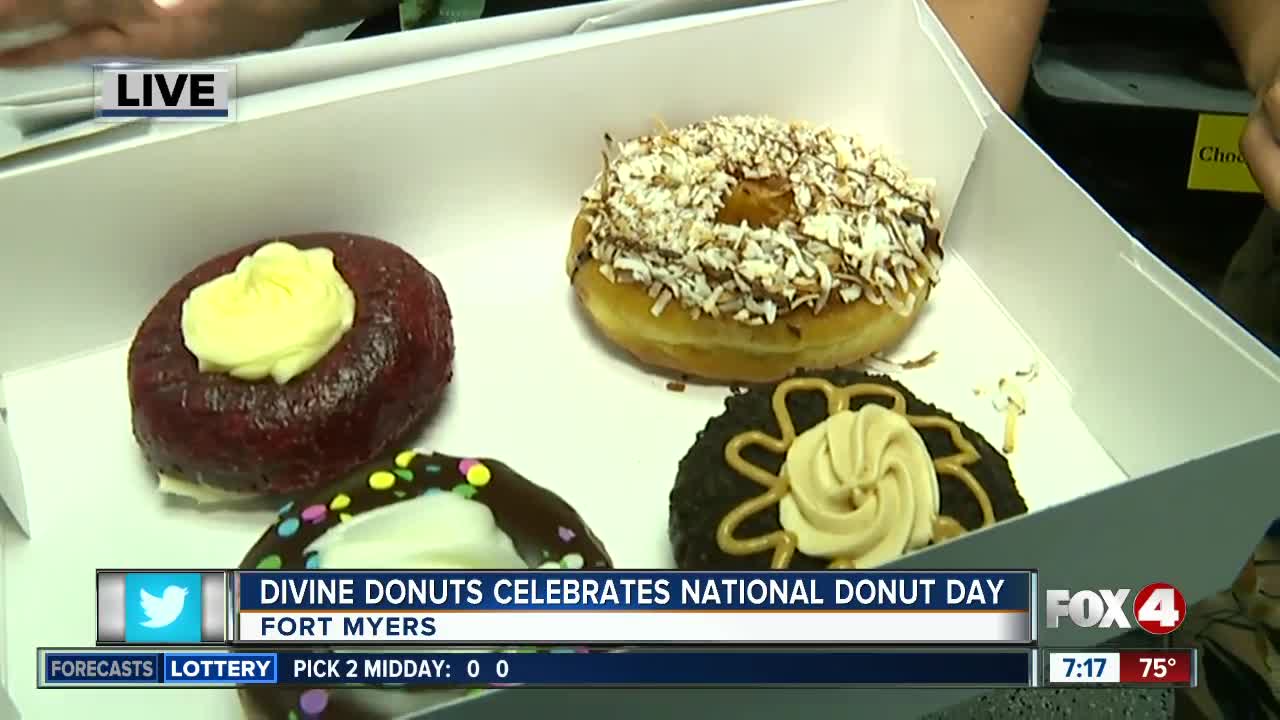 Divine Donuts in Fort Myers Celebrates National Donut Day - 7am live report