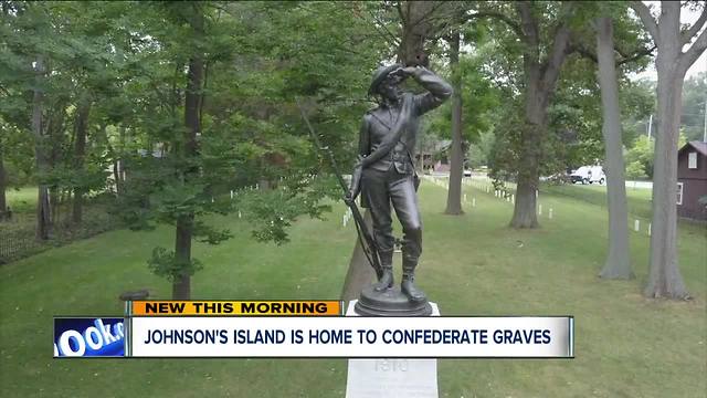 Johnson's Island is home to confederate graves