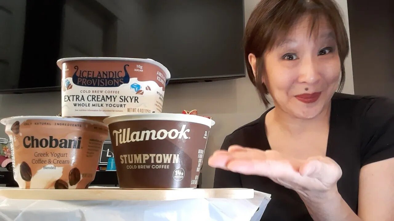 manger Monday (French vb = to eat)...Starting the week off right with some cold brew coffee yogurt!