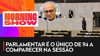 Eduardo Suplicy preside sessão e discursa para plenário vazio na Alesp