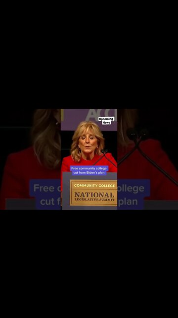 First lady #JillBiden said she’s “disappointed” that free community #college is..#news #politics