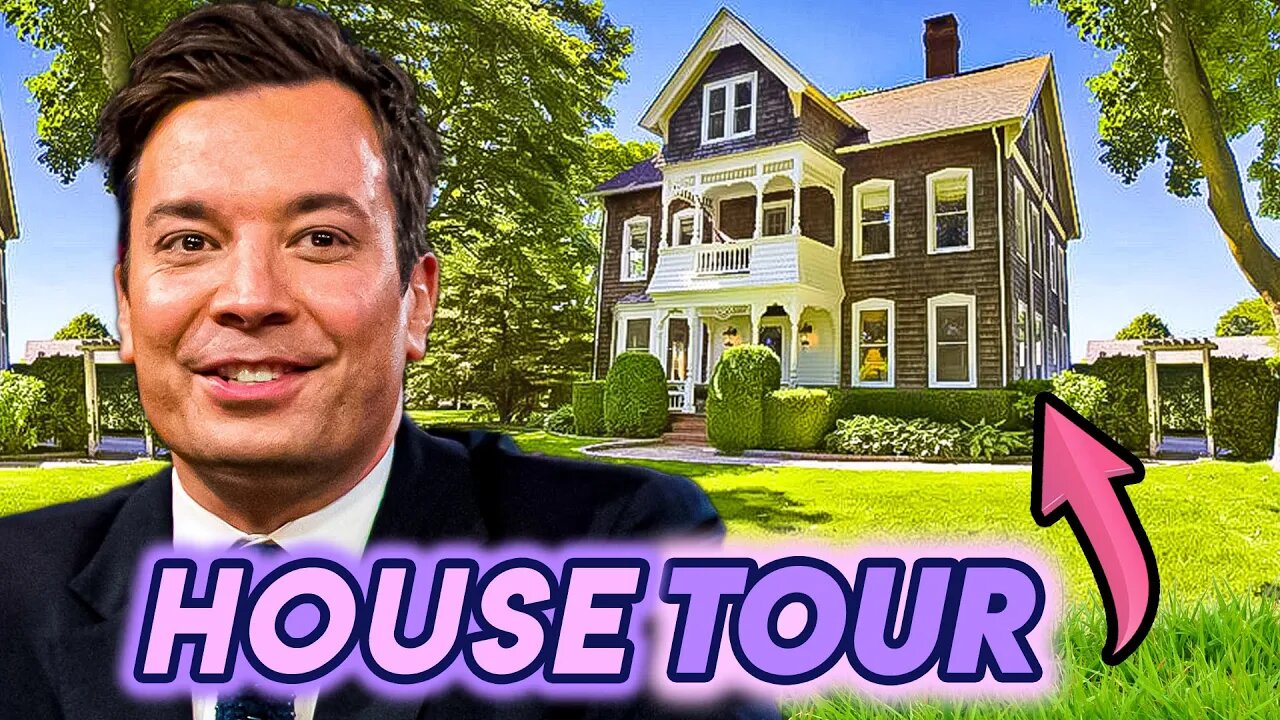 Jimmy Fallon | House Tour | Hamptons Mansion, Indoor Slide & More