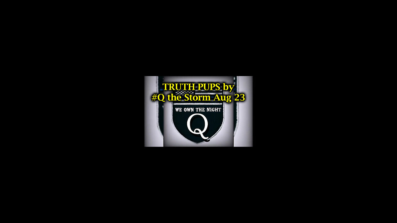 TRUTH PUPS by #Q the Storm Aug 23, 2Q24