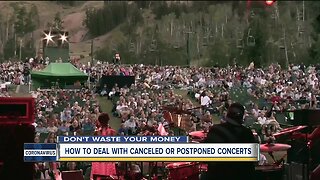 How to deal with canceled or postponed concerts