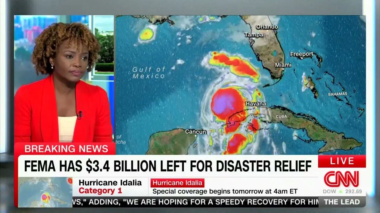 Karine Jean-Pierre Won't "Get Into Hypotheticals" On FEMA Funding Tied To Ukraine Funding Request