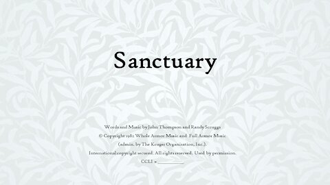 Sanctuary and Sept 5 Prayer Time
