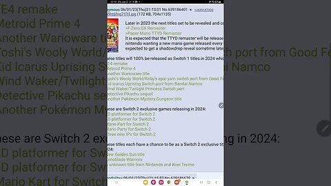 huge nintendo 2023 and 2024 leak