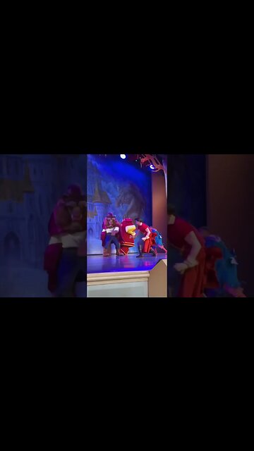 Beauty and the Beast LIVE 👗🐗🎶 #shorts #disney