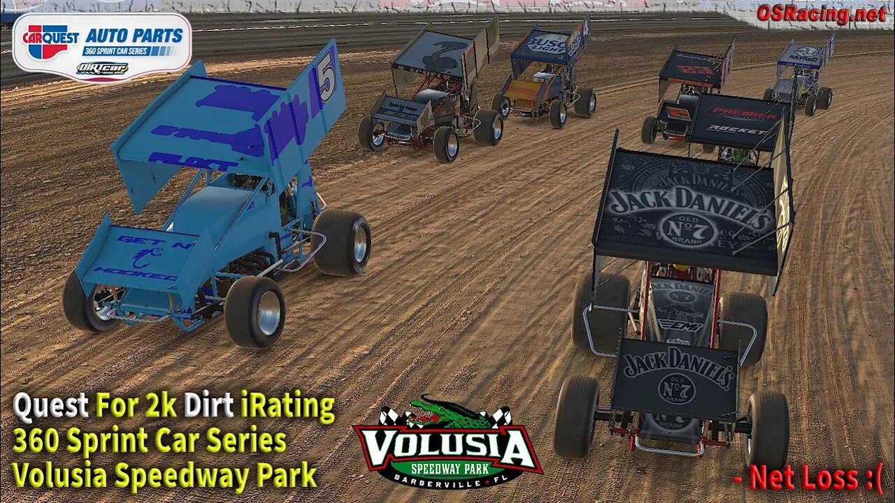 Quest for 2k iRating in the Official 360 Sprint Car Division - Volusia Speedway - iRacing Dirt