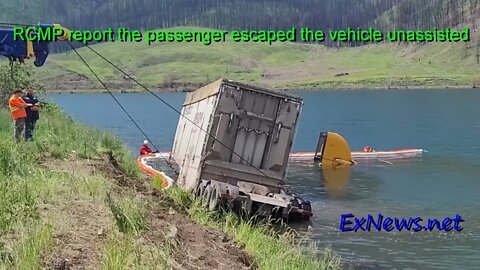 Arrow Chip Truck Plunges into Monte Lake