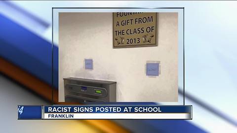 Franklin HS student labels drinking fountains 'white' and 'colored'